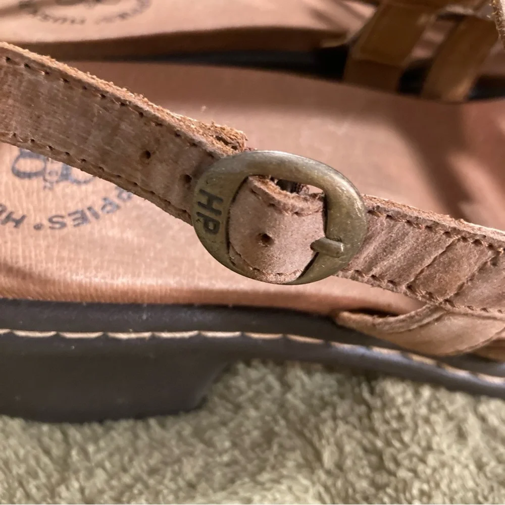 NIB Vintage Hush Puppies Leap Leather Sandals 8W